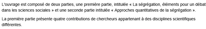 La ségrégation dans la ville, Jacques Brun 