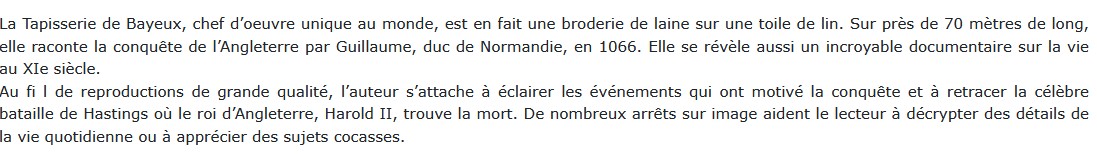 La tapisserie de Bayeux, Sylvette Lemagnen