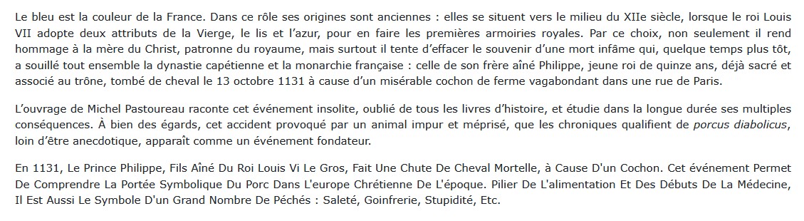 Le Roi tué par un cochon, Michel Pastoureau