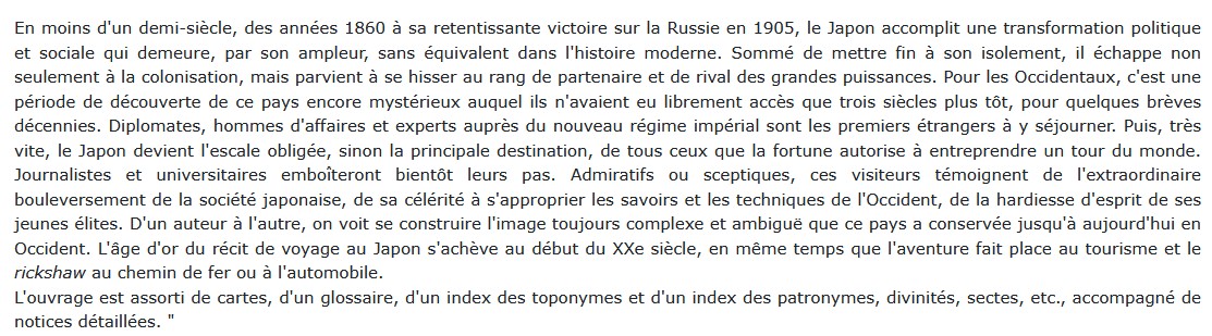 Le Voyage au Japon, Patrick Beillevaire 