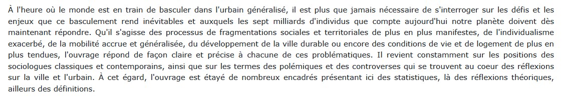 Les grandes questions sur la ville et l'urbain, Jean-Marc Stébé et Hervé Marchal 