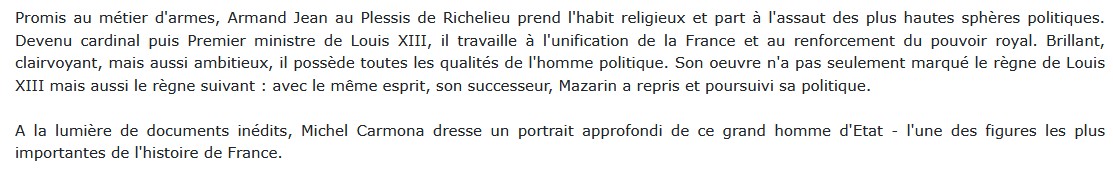 Richelieu, Michel Carmona 