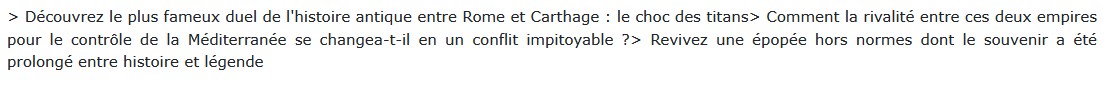 Rome et Carthage - Le choc des titans, Le Figaro Histoire 