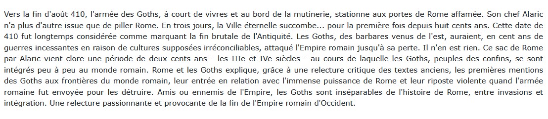 Rome et les goths, Michael Kulikowski