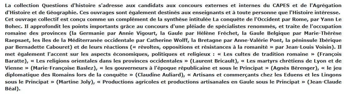 Rome et les provinces de l'Occident Yann Le Bohec