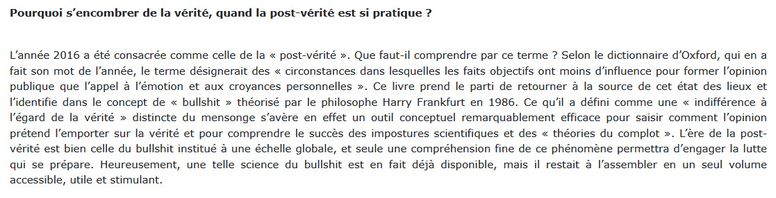 Total Bullshit ! Sebastian Dieguez