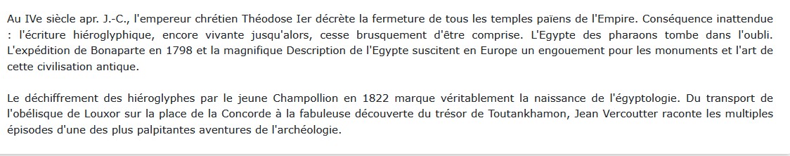 A la recherche de l'Egypte oubliée, Jean Vercoutter 