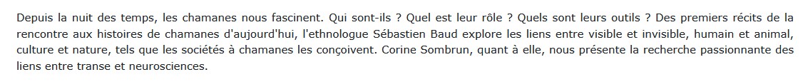 Chamanes - Voyage au coeur de la nature, Sébastien Baud et Corine Sombrun 