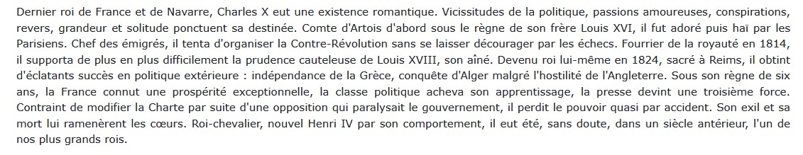 Charles X - les bourbons,  Georges Bordonove 