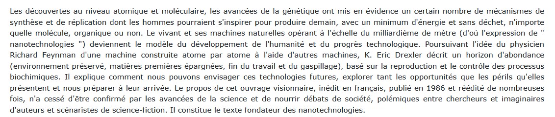 Engins de création Eric-K Drexler