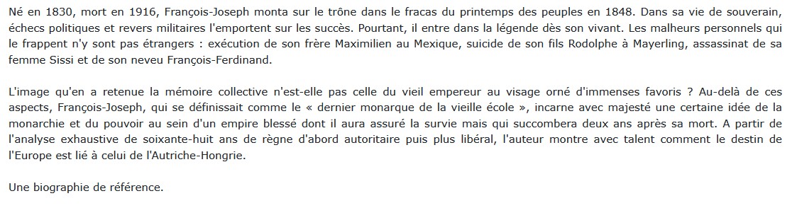 François-Joseph, Jean-Paul Bled