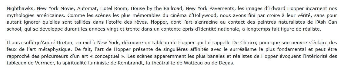 Hopper - Ombre et lumière du mythe américain, Didier Ottinger