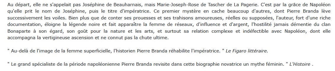 Joséphine, Pierre Branda