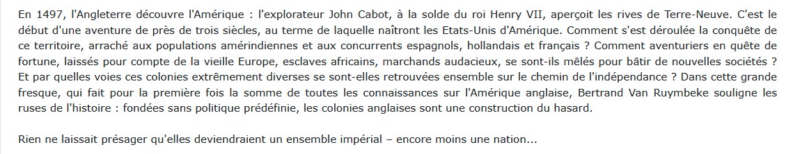 L'Amérique avant les États-Unis, Bertrand Van Ruymbeke 