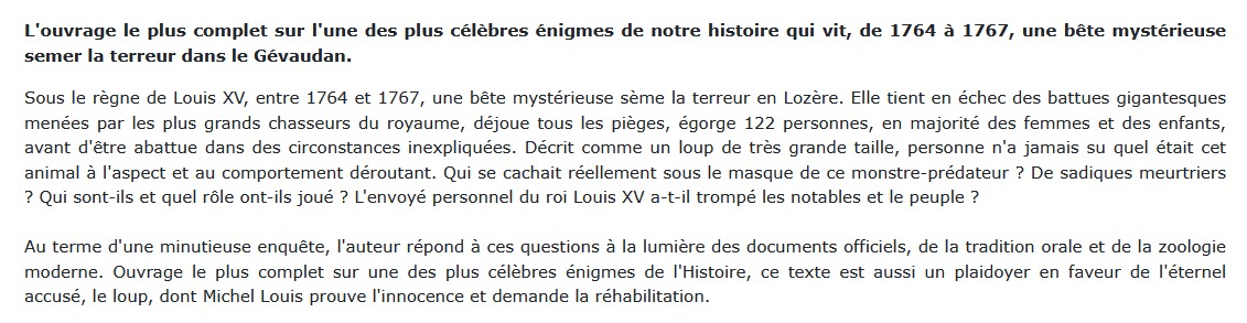 La Bête du Gévaudan, Michel Louis