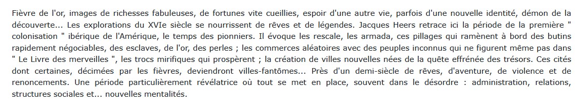 La ruée vers l'Amérique Jacques Heers