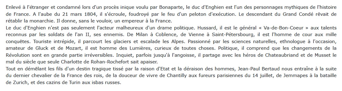 Le Duc d'Enghien, Jean-Paul Bertaud