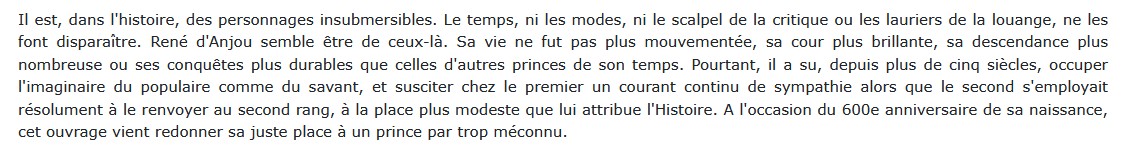 Le Roi René dans tous ses états 1409-1480, Noël Coulet