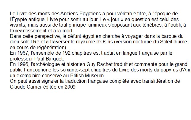 Le livre des morts des anciens Egyptiens, Paul Barguet