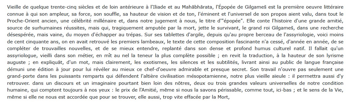 L'épopée de Gilgames, Jean Bottéro