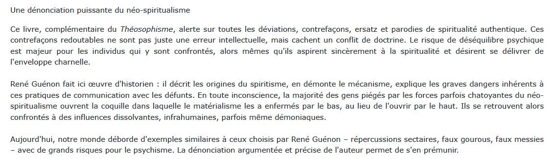 L'erreur spirite, René Guénon