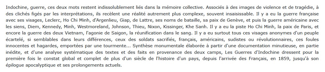 Les Guerres d'Indochine