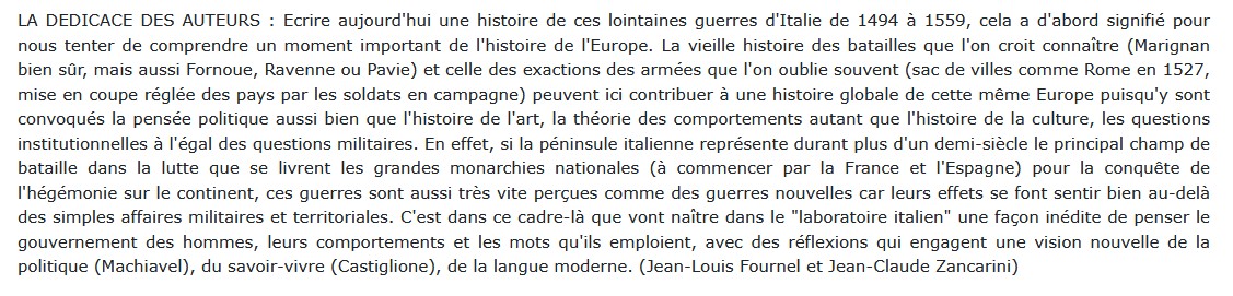 Les Guerres d'Italie