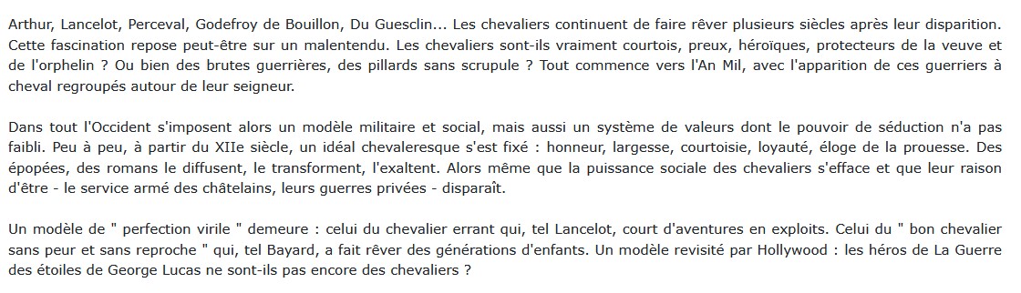 Les chevaliers, Philippe Contamine 