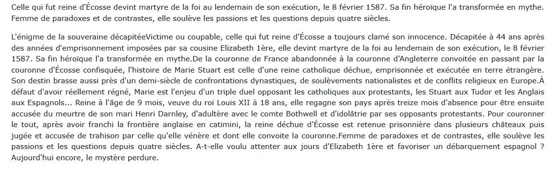 Marie Stuart : la reine aux trois couronnes, Luc Mary 