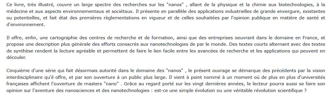 Nanosciences et nanotechnologies - Évolution ou révolution