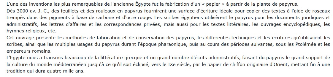 Papyrus écrire dans l'Egypte antique, Richard Parkinson