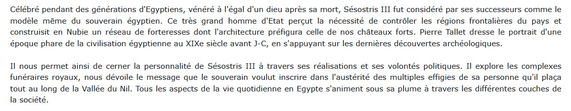 Sésostris III Pierre Tallet