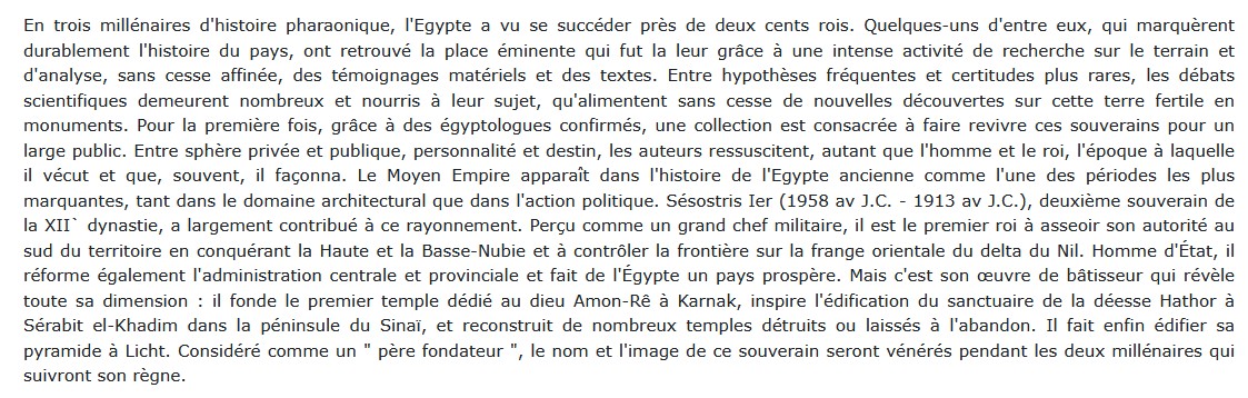 Sésostris Ier Nathalie Favry