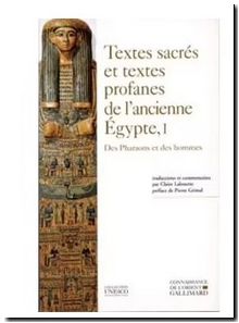 Textes Sacrés Et Textes Profanes De L'ancienne Egypte