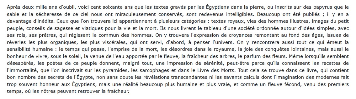 Textes sacrés et textes profanes de l'ancienne Egypte - Tome 1, Claire Lalouette 