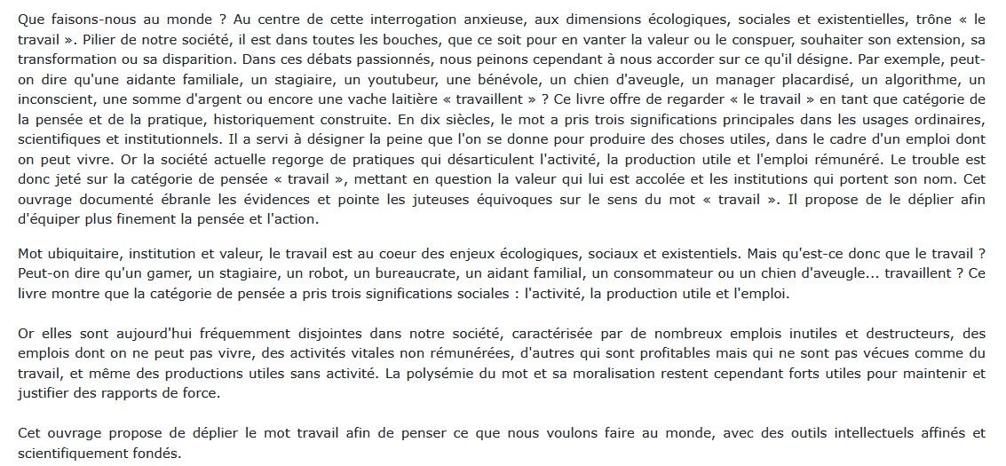 Troubles dans le travail Marie-Anne Dujarier