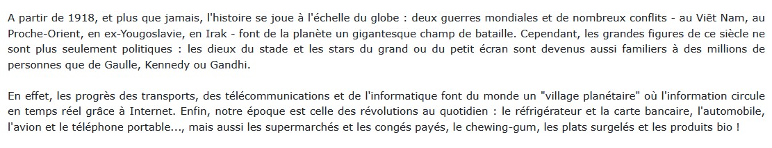 Une histoire du monde contemporain, Jean-Pierre Rioux