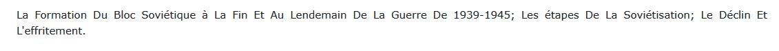 Vie et mort du bloc sovietique, Georges Mink 