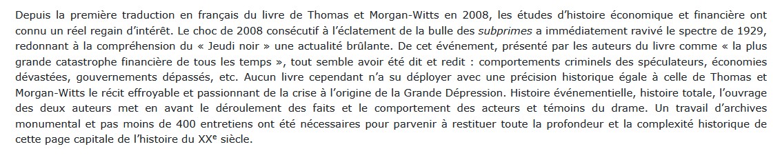 Dans les coulisses du krach de 1929, Gordon Thomas et Max Morgan-Witts 