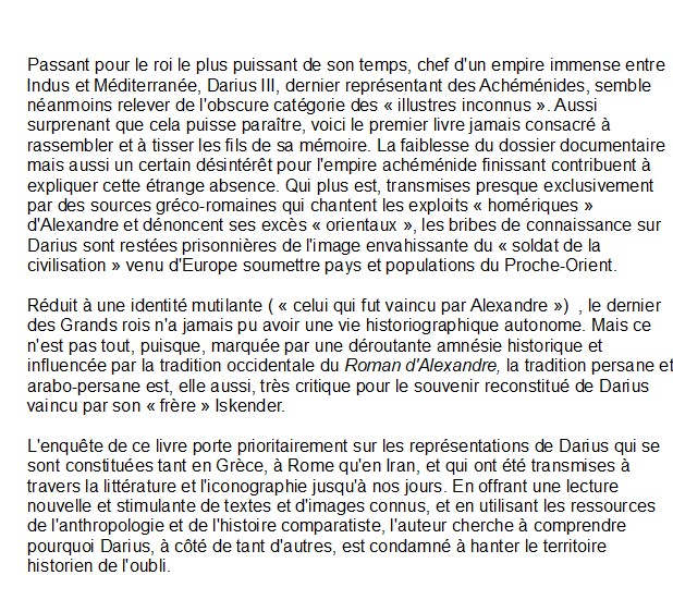 Darius dans l'ombre d'Alexandre, Pierre Briant