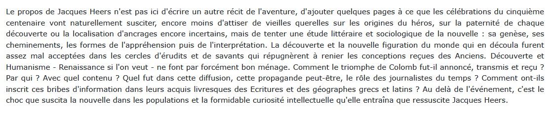 Découverte de l'amérique  