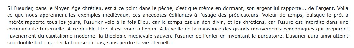 Economie et religion au Moyen Age