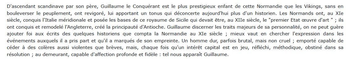 Guillaume le Conquérant, Michel de Boüard