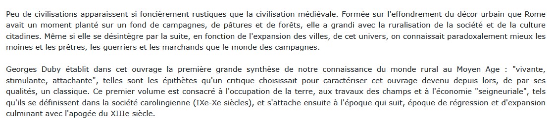 L'Économie rurale et la vie des campagnes dans l'Occident médiéval - Tome 1