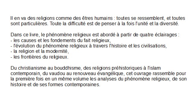 La Religion Jean-François Dortier