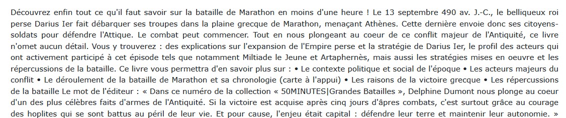 La bataille de Marathon, Delphine Dumont et Nicolas Cartelet