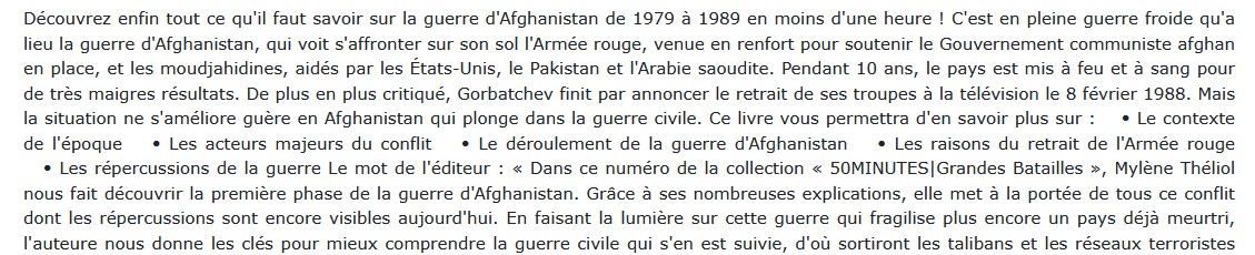 La guerre d'Afghanistan, Mylène Théliol et Romain Prévalet 