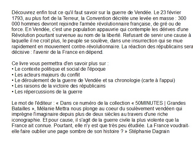 La guerre de Vendée, Mélanie Mettra et Bruno Tabuteau 