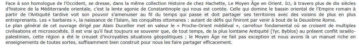 Le Moyen Age en Orient, Alain Ducellier et Michel Kaplan