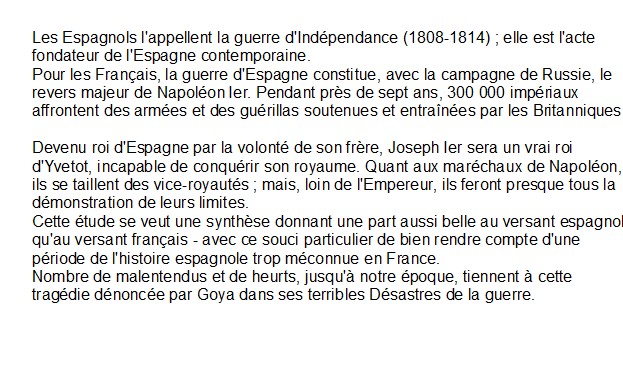 Napoléon et la guerre d'Espagne 1808 - 1814